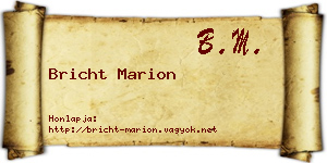 Bricht Marion névjegykártya